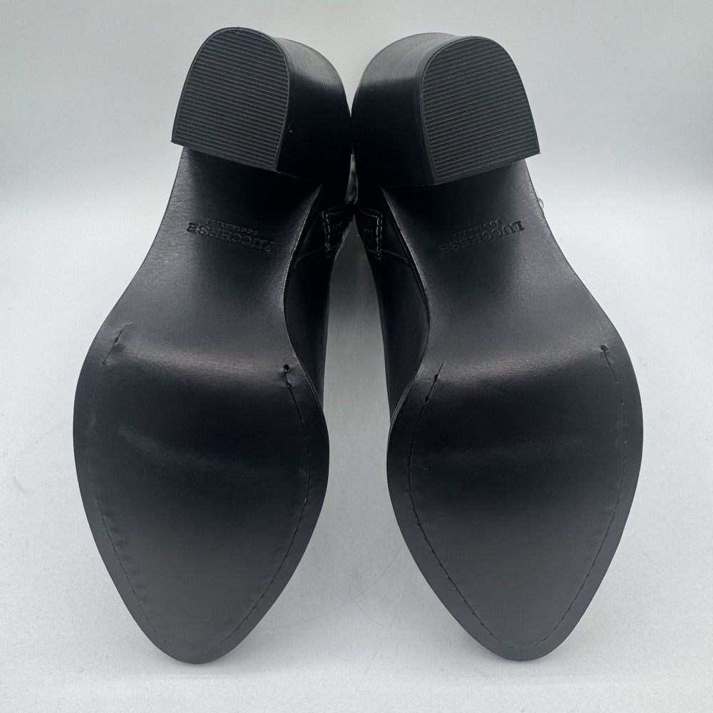 Lucchese Michelle Boots Women's Size 7.5 Black‎ White Leather - Picture 7 of 16
